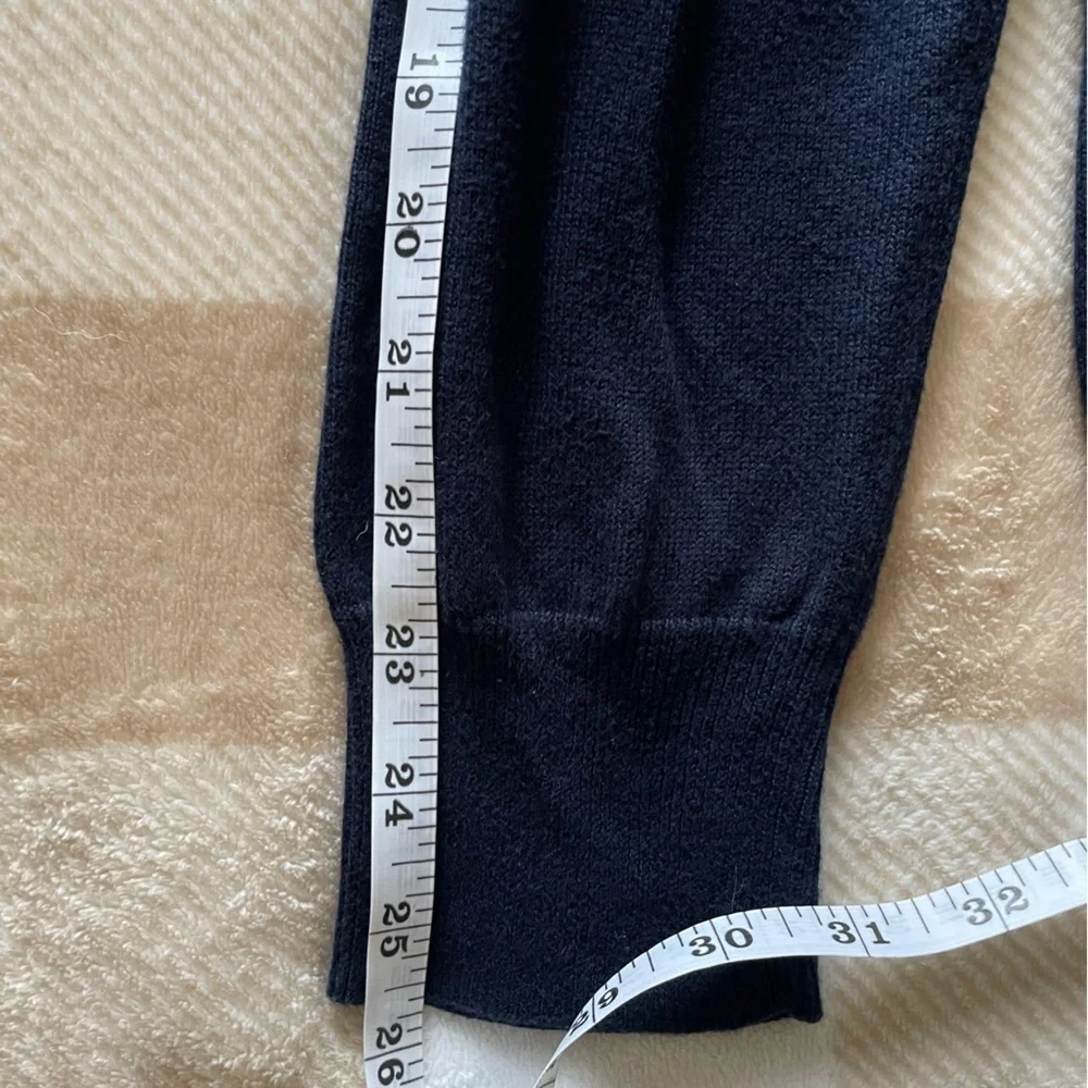 JCREW Men's Navy Quarter Zip-Up Sweater size large